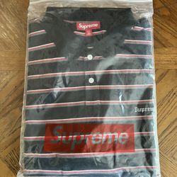 Supreme Stripe Polo Black Size XXL