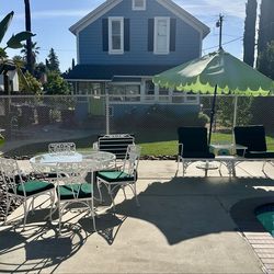 Vintage Woodard Mid Century Modern Patio Set 13 Piece