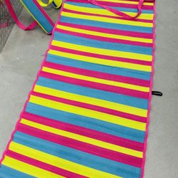 3 Brand New  Outdoor Personal Beach Mat / Reversible 2-in-1 Mat / Fade-resistant fabric for long wear / 2 ft x 5 ft 🌊⛱️☀️