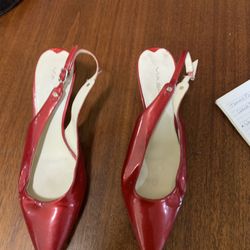 Red Via Spiga Red Kitten Heels 