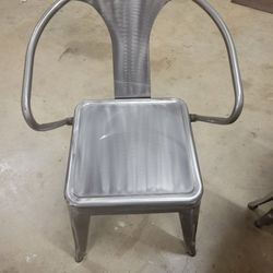 Modern and Industrial Metal Dining Chair Set