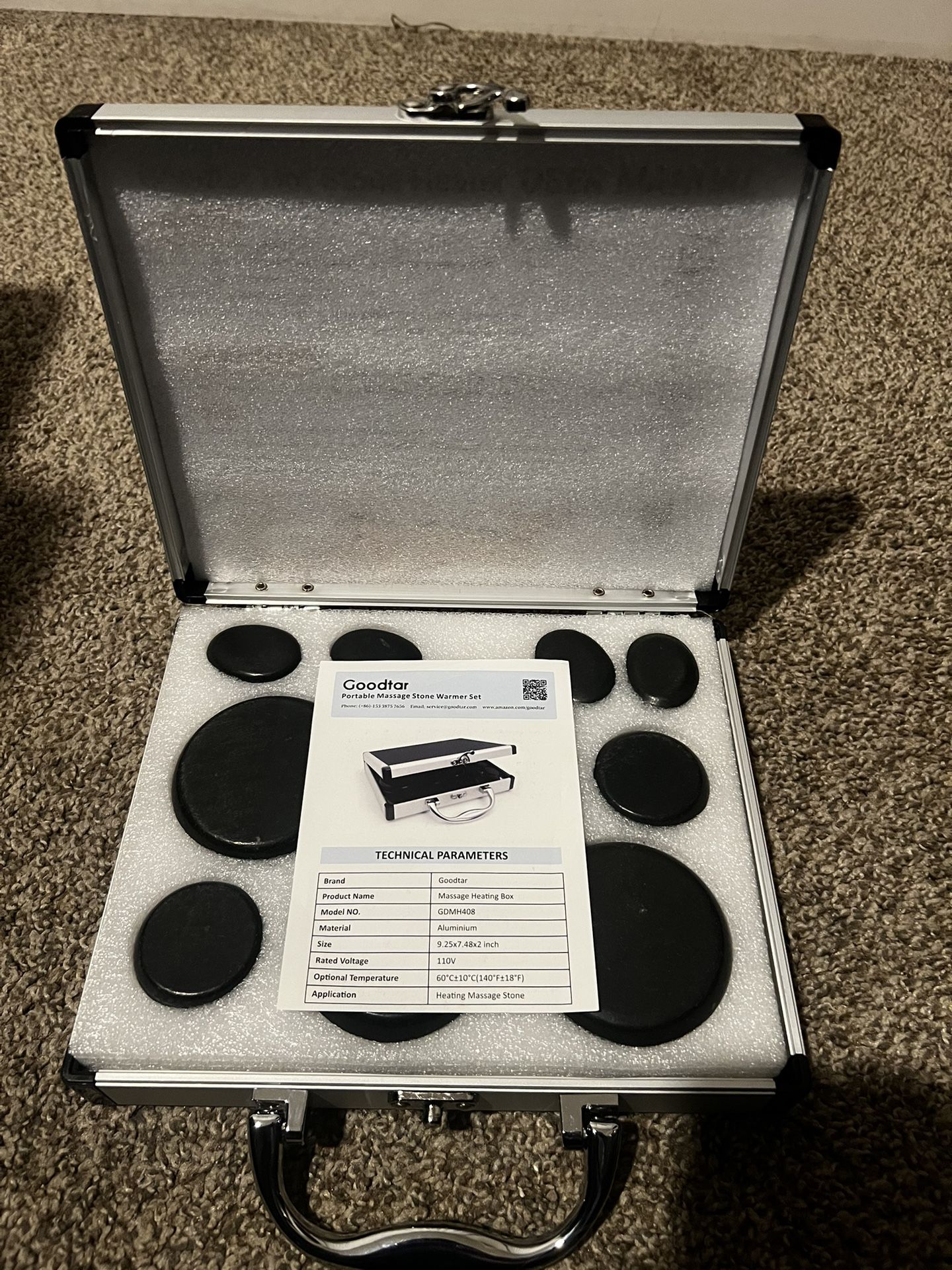 Goodtar Portable Hot Stone Massage Kit