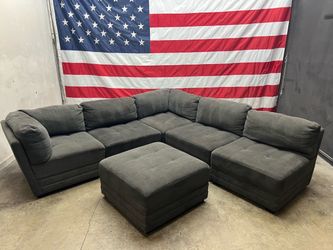 Delivery - Dark Grey 6 Piece Sectional Couch