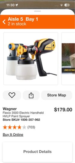 Wagner Flexio 3500 Electric Handheld HVLP Paint Sprayer
