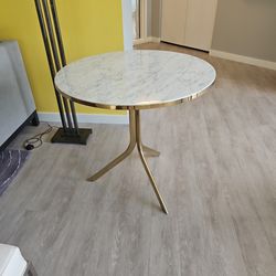 Small Dining Table Marble Gold 