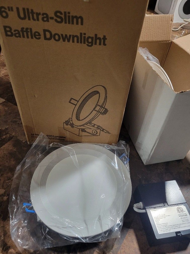 12 6" Ultra Slim Baffle Downlights