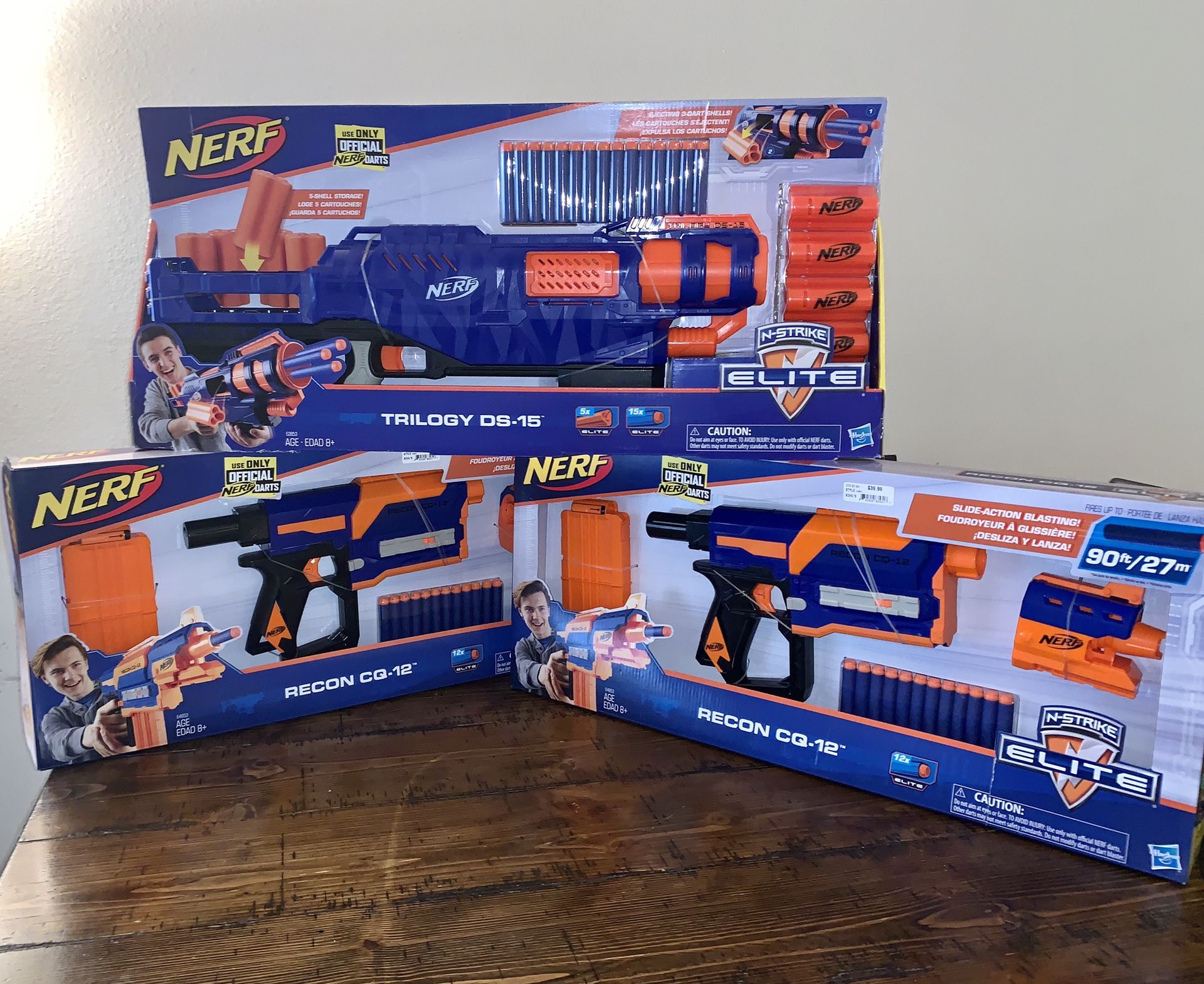 Nerf Trilogy DS-15 Recon CQ-12 Gun Darts Bullets (other available) Hablo Español