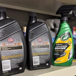 2x STP DEXRON-VI Automatic Transmission Fluid + Turtle Wax Express Shine Carnauba Spray Cleaner Wax