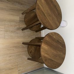 2 Small Wood Accent Tables/nightstands