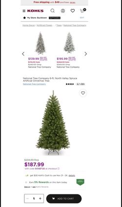 Brand New Unopened Box National Tree Company Artificial Full 6 Foot Christmas Tree,