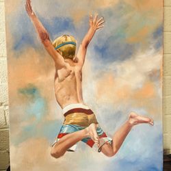 Boy Jumping Into The Water.