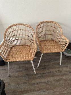 2 IKEA Nilsove Rattan Chairs