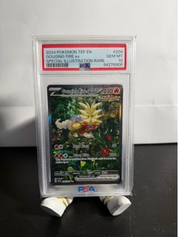 PSA 10 Gouging Fire ex Pokemon • Temporal Forces Special Illustration Rare • 204/162