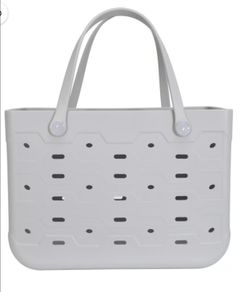 Mainstays All Purpose, Large EVA Flex Tote – 18in W x 8.75in D x 13in H – Waterproof, Washable - Soft Silver $9.99