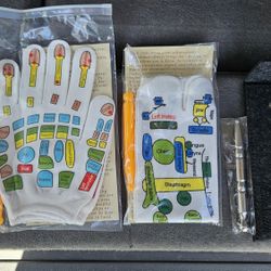 Brand new Accupressure/Reflexology gloves, socks and tools