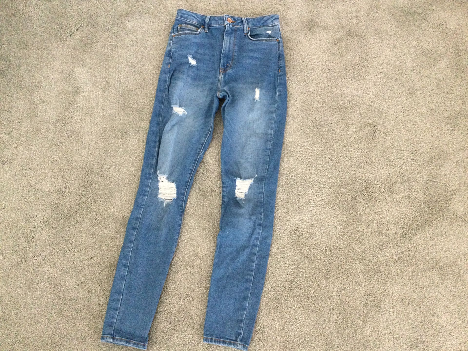 PERFECT LIKE NEW FOREVER 21 LIGHT BLUE WOMENS JEANS DENIM PANTS SIZE US 26 (GREAT FOR JUNIORS TOO)