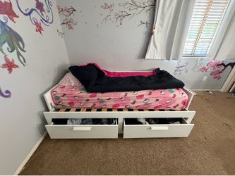 IKEA BRIMNES Daybed frame with 2 drawers. Twin size