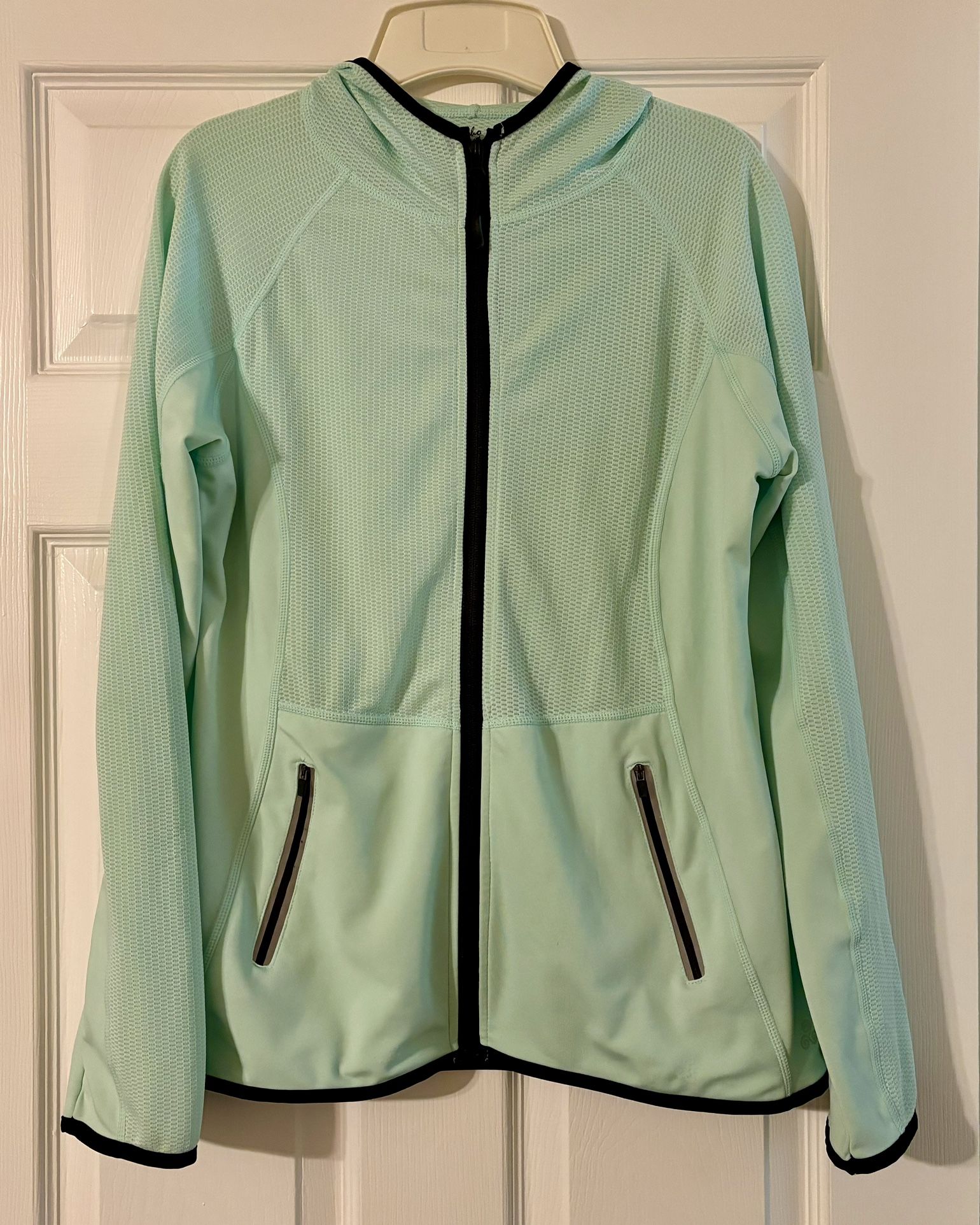 Soho Sport Mint Green Full Zipper Jacket Hoodie Size L