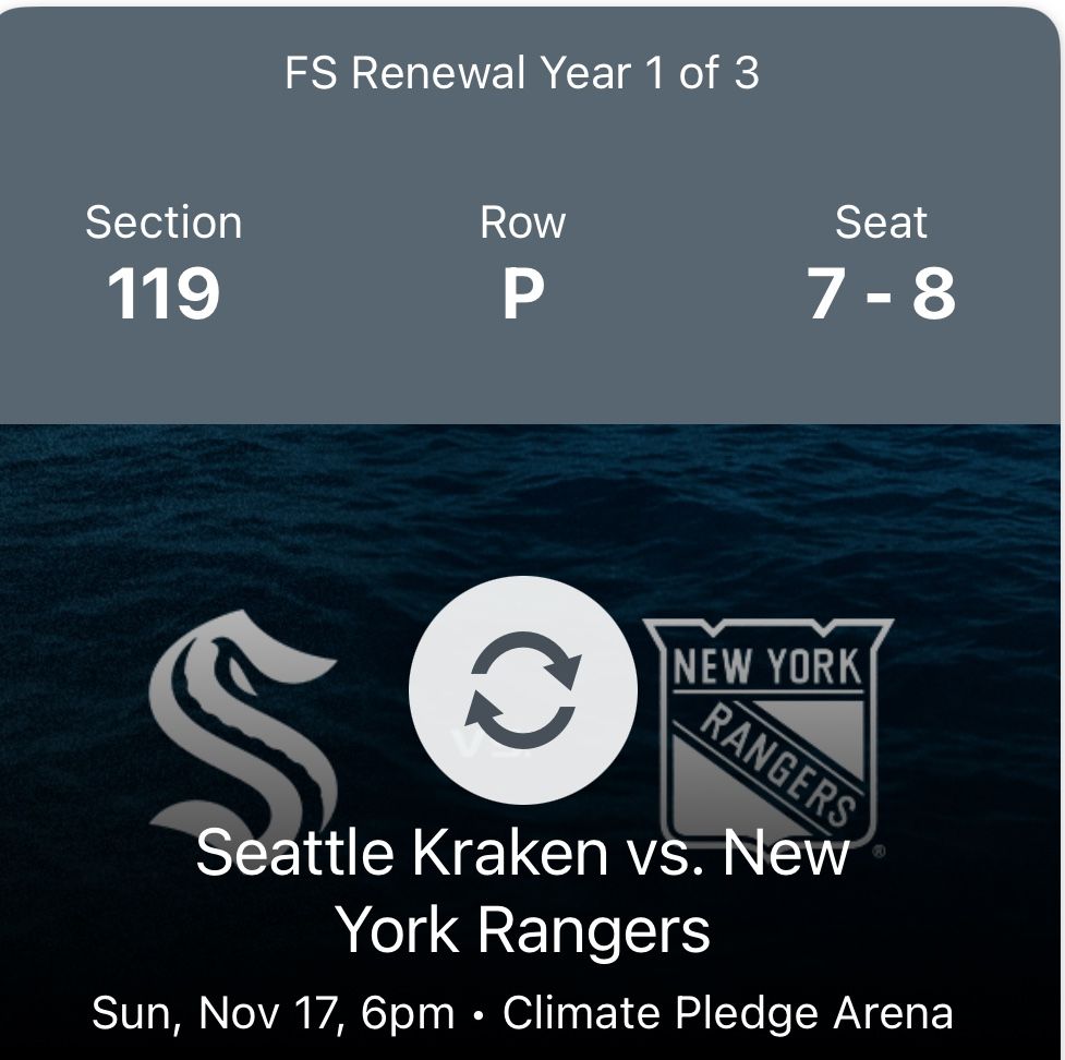 Kraken Vs Rangers