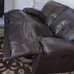 Leather Sofa and Chair 