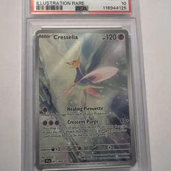 Cresselia Shrouded Fable Psa10 Pokemon Card Slab 