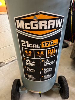 McGraw 21 gallon 175psi air compressor