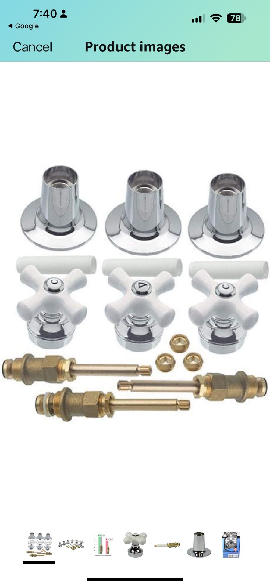 Danco 39696 Cross-Arm 3-Handle Tub/Shower Faucet Rebuild & Remodeling Valve Trim Kit for Pfister Contempera – Contessa, White/Chrome