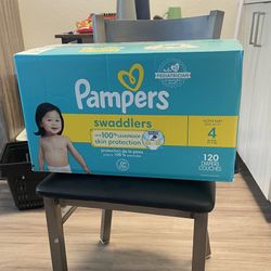 2 Boxes Of Size 4 Pampers 