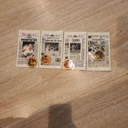 Cal Ripken Baltimore Sun Article With Commemorative Challenge Coins. 