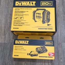 Dewalt  Inflator And  Battery Charger Kit. Model S. DCC0201B. And. DCB206C