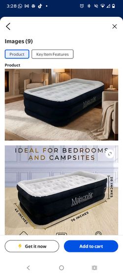 MaisonAir Inflatable Air Mattress Twin Size