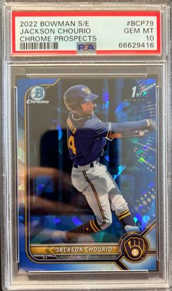 2022 Bowman S/E Chrome Prospects Jackson Chourio 1st Bowman Card #BCP79 - Blue Refractor
