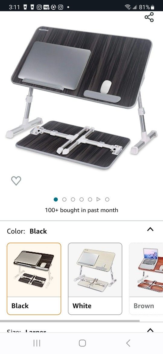 LAPTOP BED TRAY TABLE, NEARPOW - LARGE
