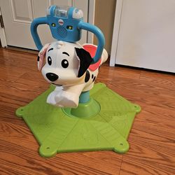 Toddler bounce and spin puppy