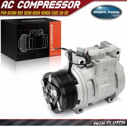 A/C Compressor with Clutch for Acura RSX 2002-2006 Honda Civic 2002-2005 L4 2.0L