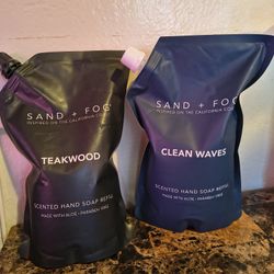Sand + Fog TEAKWOOD Scented Liquid Hand Soap Refill 34 oz