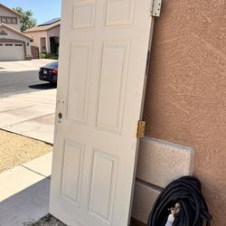 American Front Door Fire Rated White Solid Wood 78.5” x 35.5”