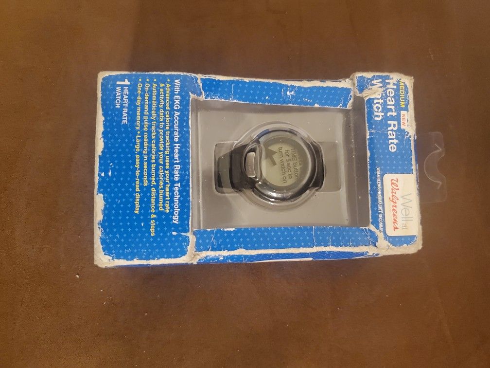 Walgreen's Walking Fit Heart Rate Watch Size M New w/ Box