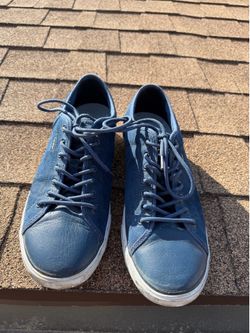Blue leather/suede Geox sneakers