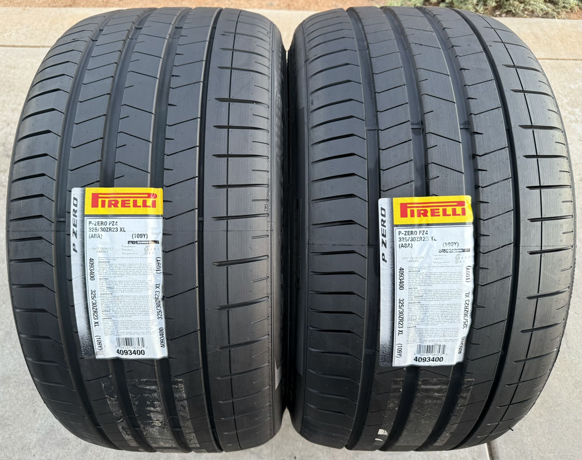 TWO BRAND NEW 325/30ZR23 Pirelli P Zero PZ4 Tires 325-30-23 325 30 23