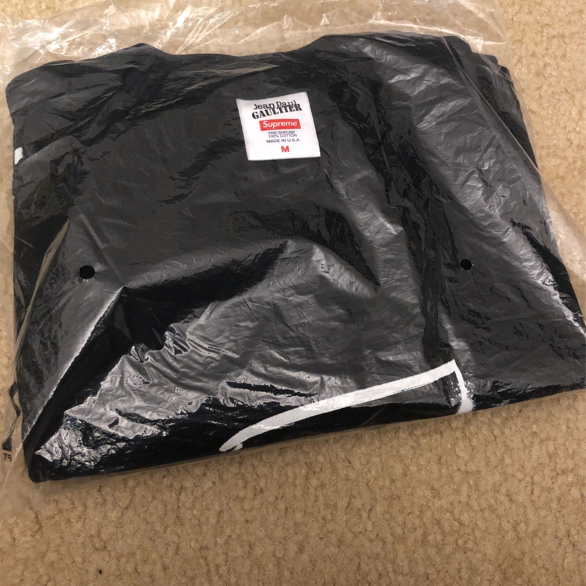 Supreme Jean Paul Gaultier Tee (Sz M) Black