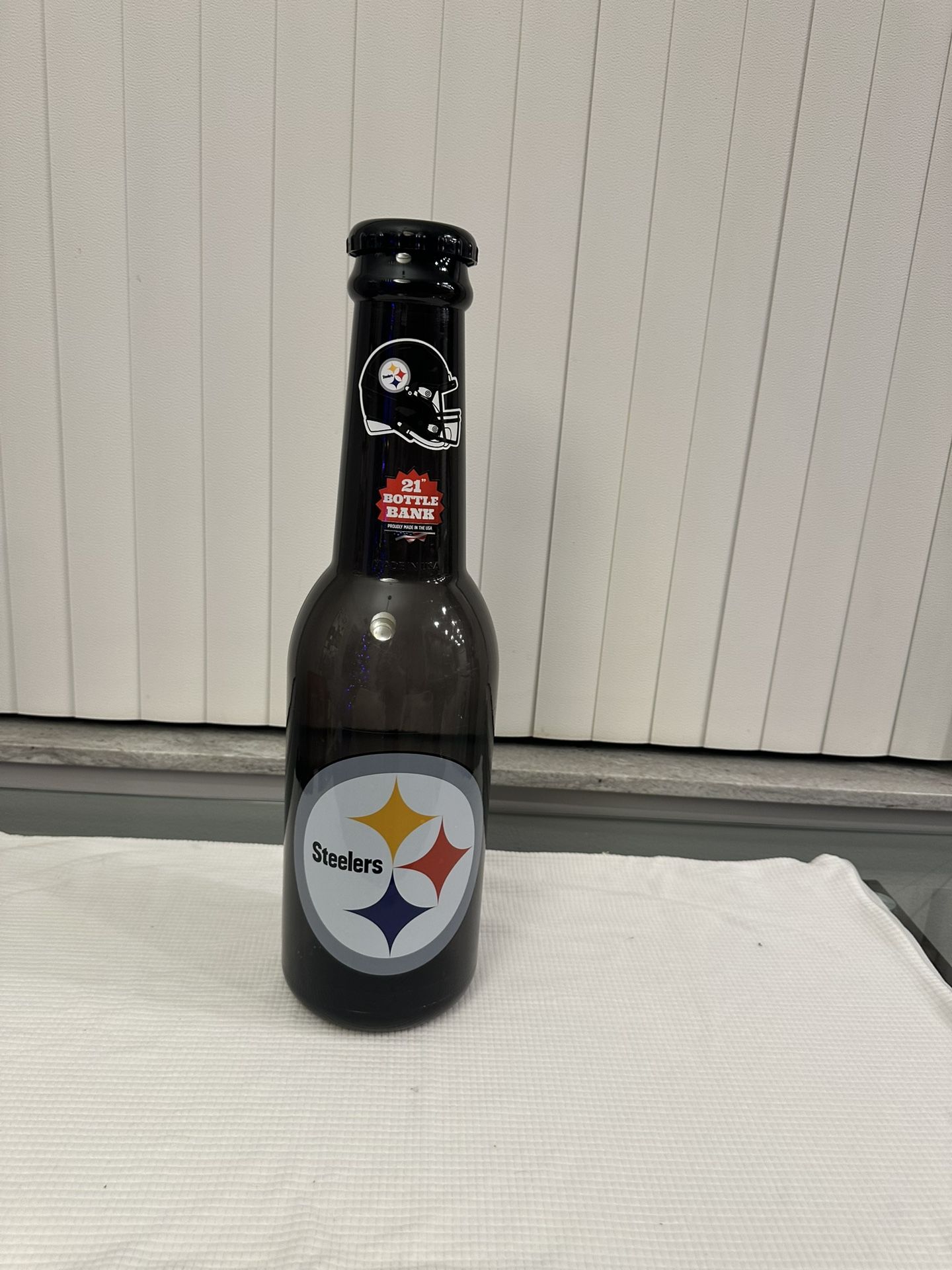 Pittsburgh Steelers 21” Collectible Beer Bottle Bank