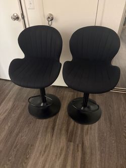 2 Black Bar Stools