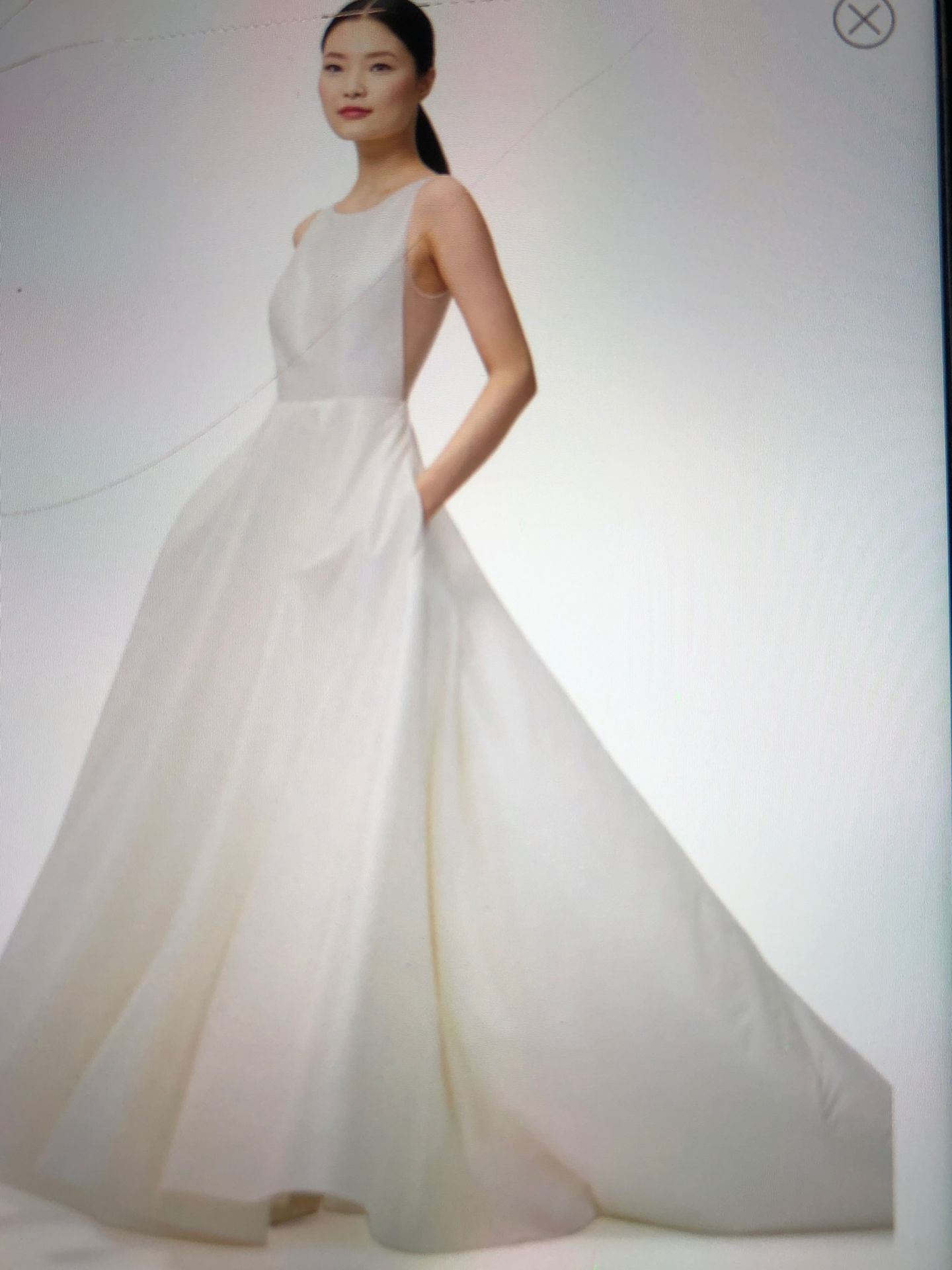 Ashton Plunge Back A-Line Wedding Gown by Jenny Yoo (Size 8)