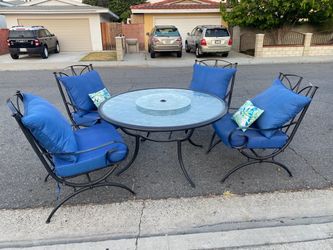 Patio set table and four chairs
