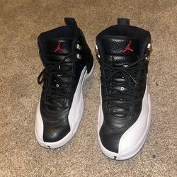 black and white jordan 12s