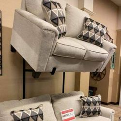 Abinger Natural Living Room Set Sofa And Loveseat 