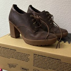 Brown Timberland Heel Boots In Great Condition 