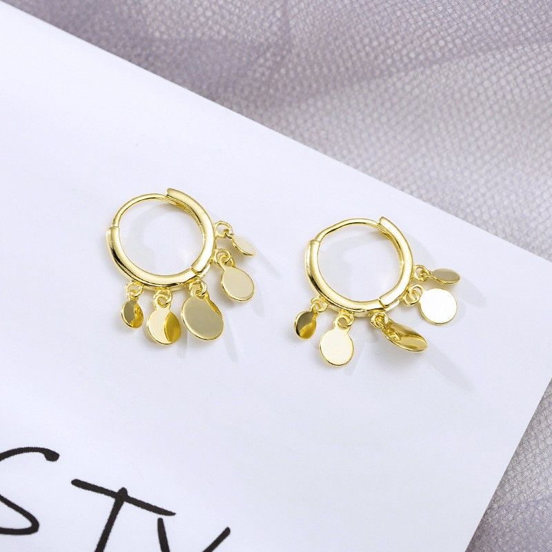 "Beautiful Shaking 14K Gold Plated Fashion Hoop Earrings for Women, VP1018
 
 