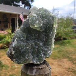 Green Cubic Fluorite Chunk